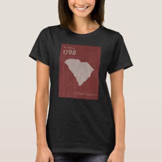 T-shirt Carte de Caroline du Sud SC Grunge Vintage Graphiq