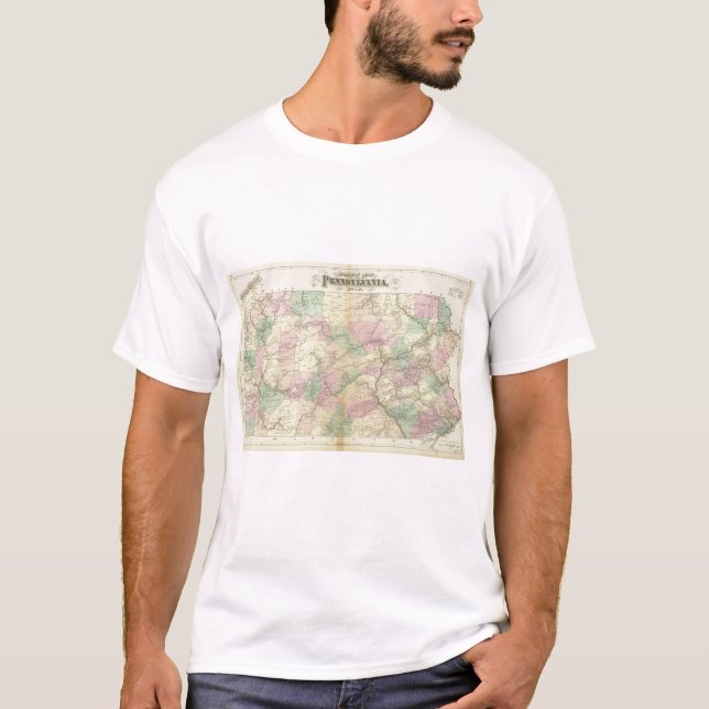 T-shirt Carte de chemin de fer de Penn (Devant)