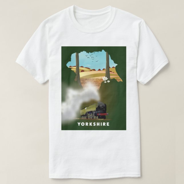 T-shirt carte de chemin de fer du Yorkshire impression de  (Design devant)