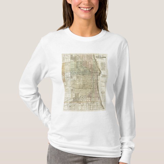 T-shirt Carte de Chicago (Devant)