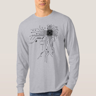 T-shirt Carte de circuit imprimé d'ordinateur électronique