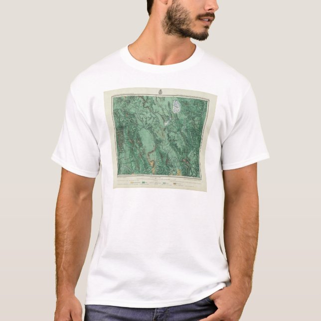 T-shirt Carte de classification de terre de l'Idaho (Devant)