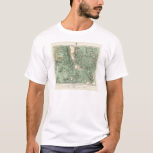 T-shirt Carte de classification de terre du Nevada