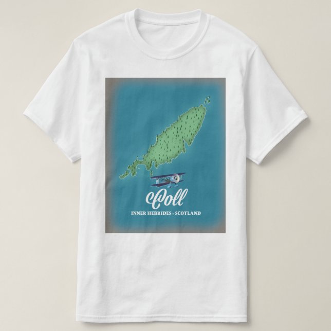 T-shirt Carte de Coll Inner Hebrides Écosse (Design devant)