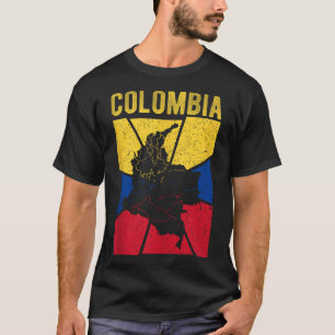 T-shirt Carte de Colombie Drapeau Patriote Expatrié Nation