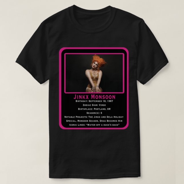 T-shirt Carte de commerce Jinkx Monsoon (Design devant)
