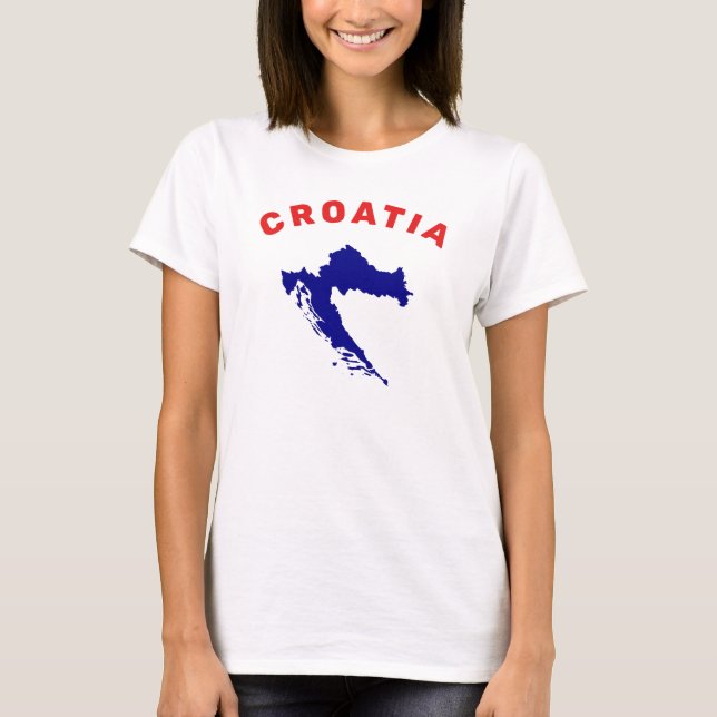 T-shirt Carte de Croatie (Devant)