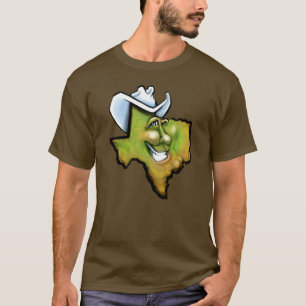 T-shirt Carte de dessin de pays TX Hill