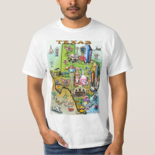 T-shirt Carte de dessin du Texas