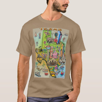 T-shirt Carte de dessin du Texas