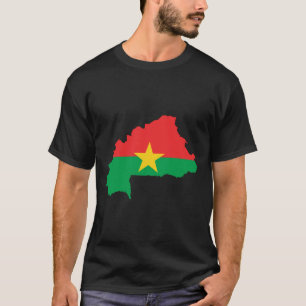 T-shirt Carte de drapeau de Burkina Faso
