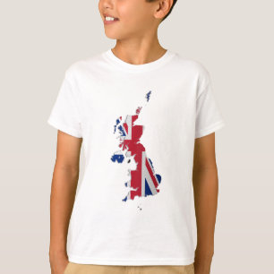 T-shirt Carte de drapeau de dépendances du R-U et de la