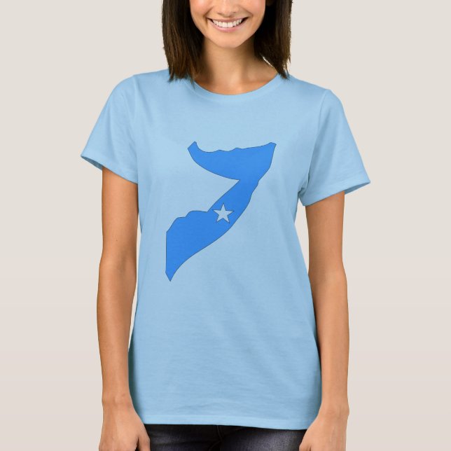 T-shirt Carte de drapeau de la Somalie (Devant)