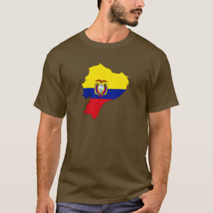 T-shirt Carte de drapeau de l'Equateur