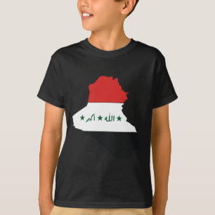 T-shirt Carte de drapeau de l'Irak