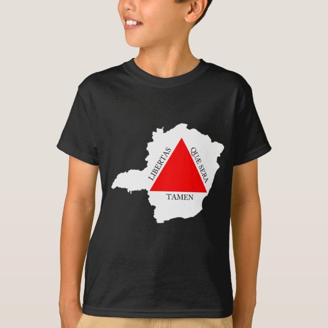 T-shirt Carte de drapeau de MINAS GERAIS du BRÉSIL (Devant)
