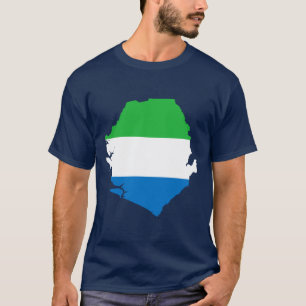 T-shirt Carte de drapeau de Sierra Leone