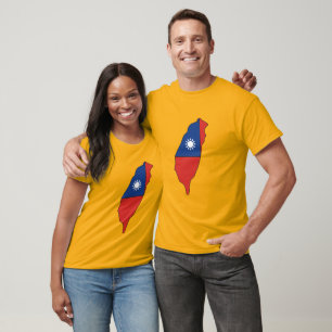 T-shirt Carte de drapeau de Taïwan