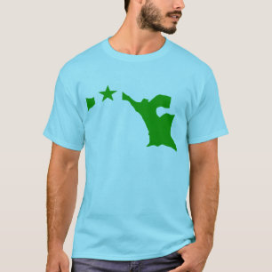 T-shirt Carte de drapeau d'espéranto