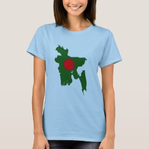 T-shirt Carte de drapeau du Bangladesh