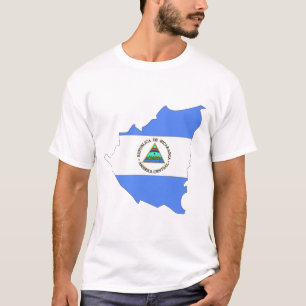T-shirt Carte de drapeau du Nicaragua