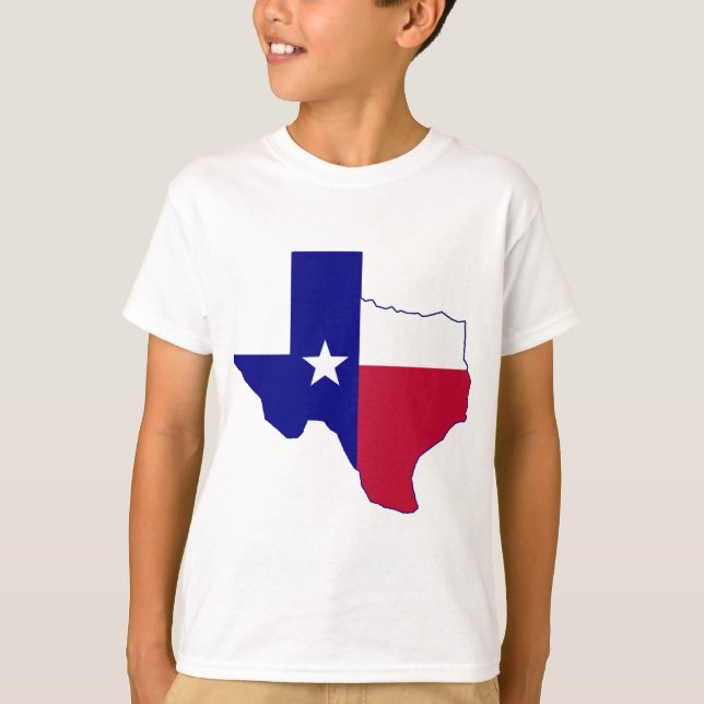 T-shirt Carte de drapeau du Texas (Devant)