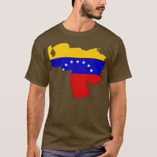 T-shirt Carte de drapeau du Venezuela