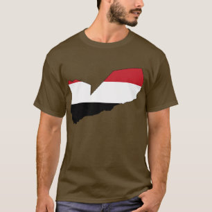 T-shirt Carte de drapeau du Yémen