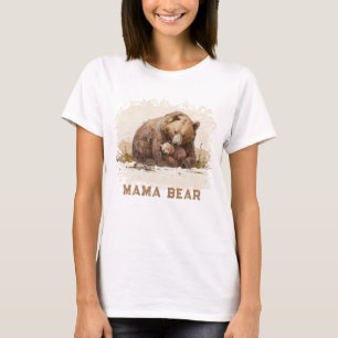 T-shirt Carte de fête des mères AP72 MAMA BEAR BEAR Cub