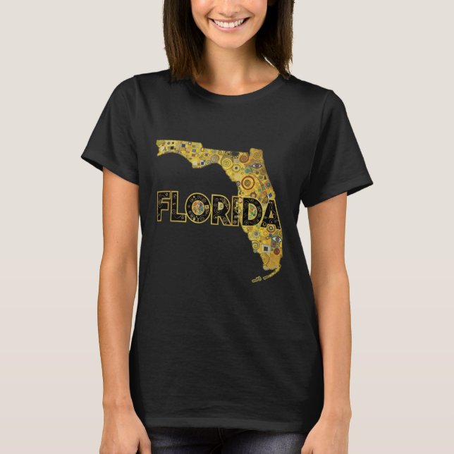 T-shirt Carte de Floride et Texte (Devant)