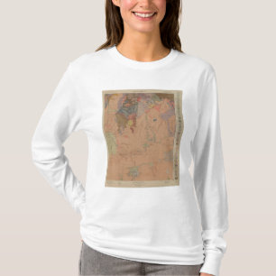 T-shirt Carte de géologie, pièce nationale de Yellowston