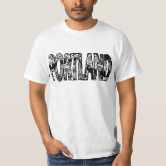 T-shirt Carte de grunge de Portland
