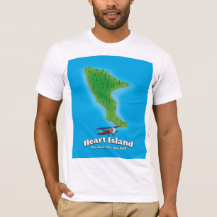 T-shirt Carte de Hart Island New York New York