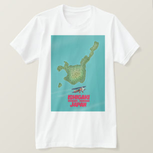 T-shirt Carte de Ishigaki Okinawa, Japon