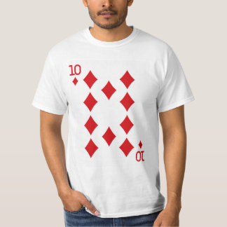 T-shirt Carte de jeu de dix diamants