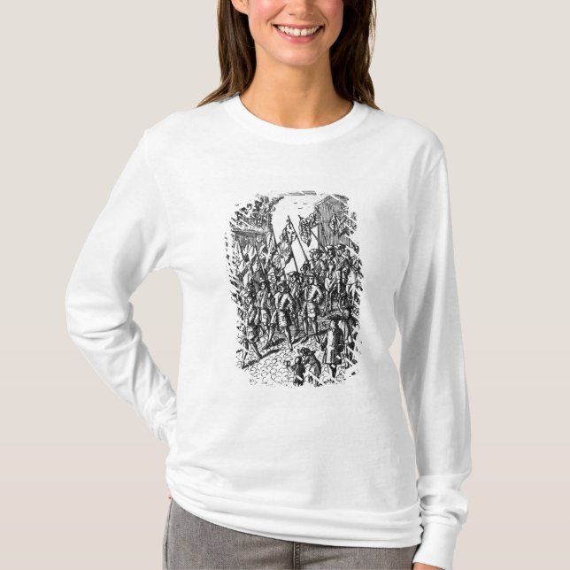 T-shirt Carte de jeu dépeignant les drapeaux (Devant)
