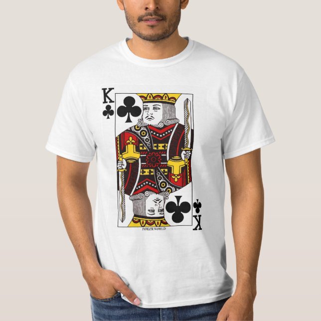 T-shirt Carte de jeu King of Clubs (Devant)
