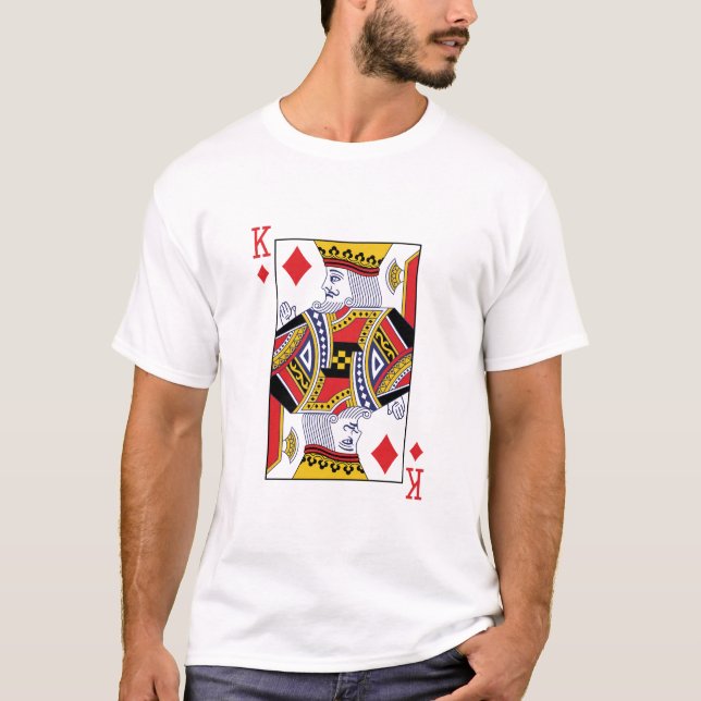 T-shirt Carte de jeu King of Diamonds Poker Casino (Devant)