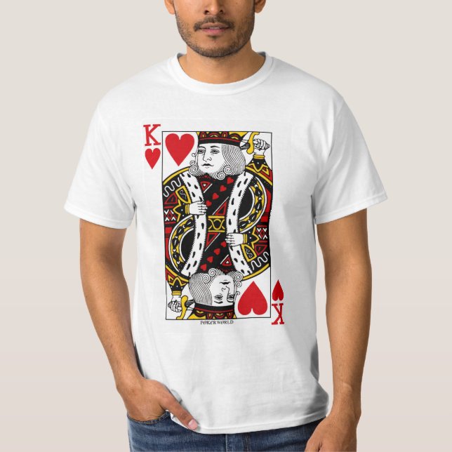 T-shirt Carte de jeu King of Hearts (Devant)