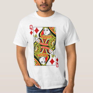 T-shirt Carte de jeu Queen of Diamonds