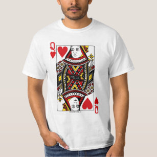 T-shirt Carte de jeu Queen of Hearts