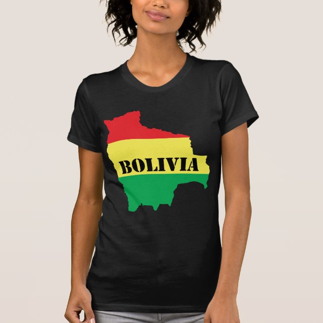 T-shirt Carte de la Bolivie (Devant)