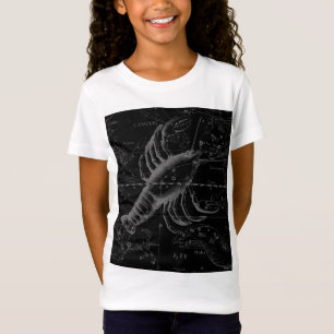 T-Shirt Carte de la constellation du cancer Black Hevelius