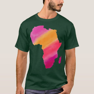 T-shirt Carte de la couleur de l'eau en Afrique