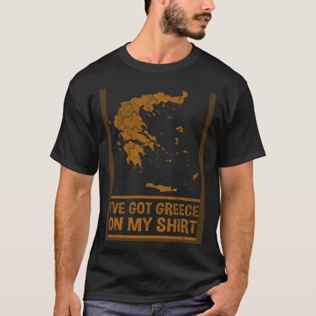 T-shirt Carte De La Grèce Pour L'Europe Jeux Grecs Hommes  (Devant)