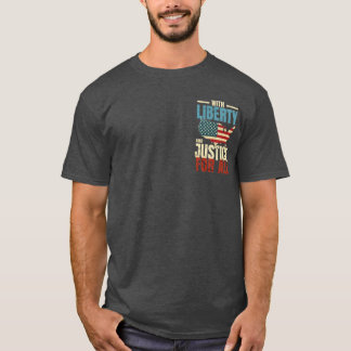 T-shirt Carte de la liberté vintage et de la justice pour