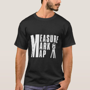 T-shirt Carte de la marque de mesure Surveiller la profess