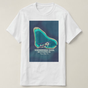 T-shirt Carte de la mer des Philippines occidentales du ha