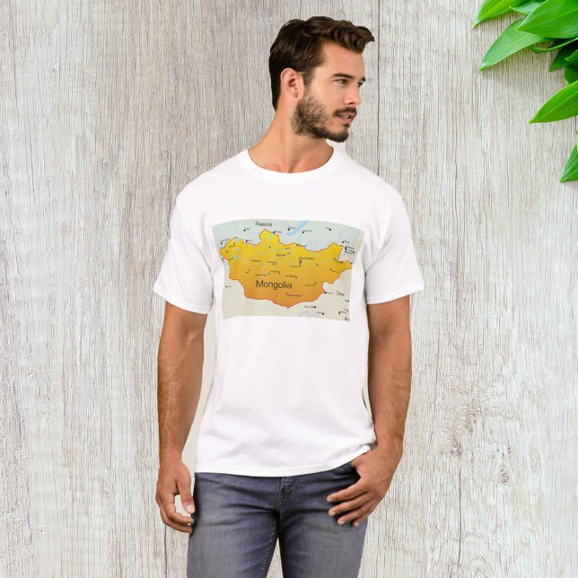 T-shirt Carte de la Mongolie (Créateur téléchargé)