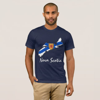 T-shirt Carte de la Nouvelle-Écosse bleu